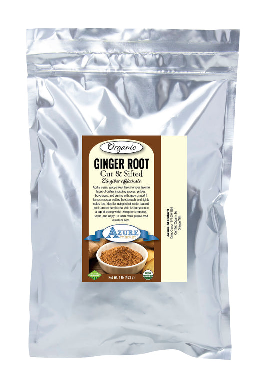 Ginger Root, Cut & Sifted, Organic