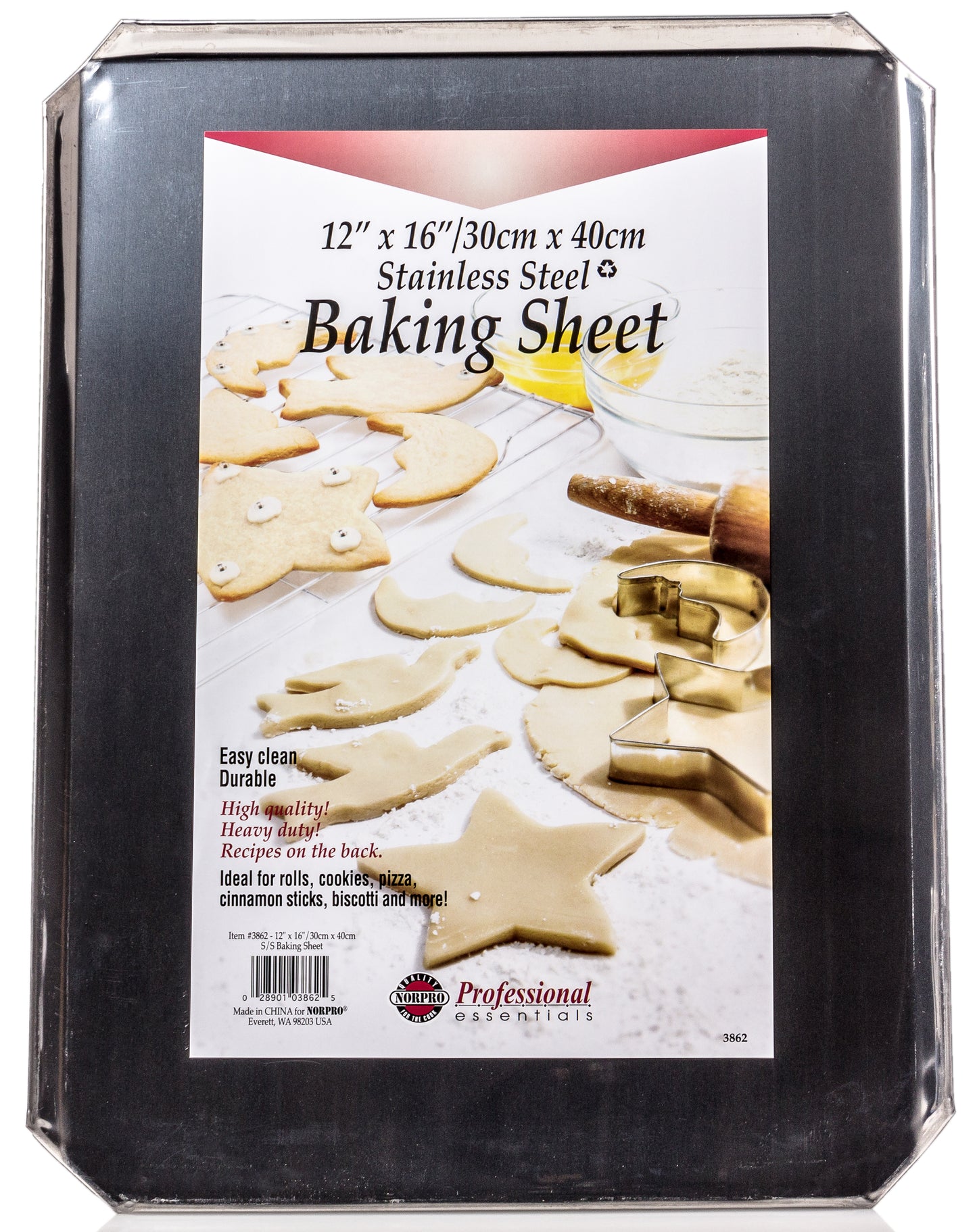 Cookie Sheet, Stainless Steel, 16 x 12 inch