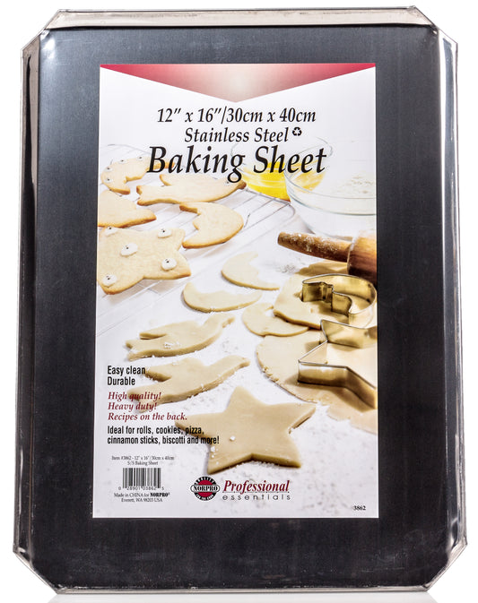 Cookie Sheet, Stainless Steel, 16 x 12 inch