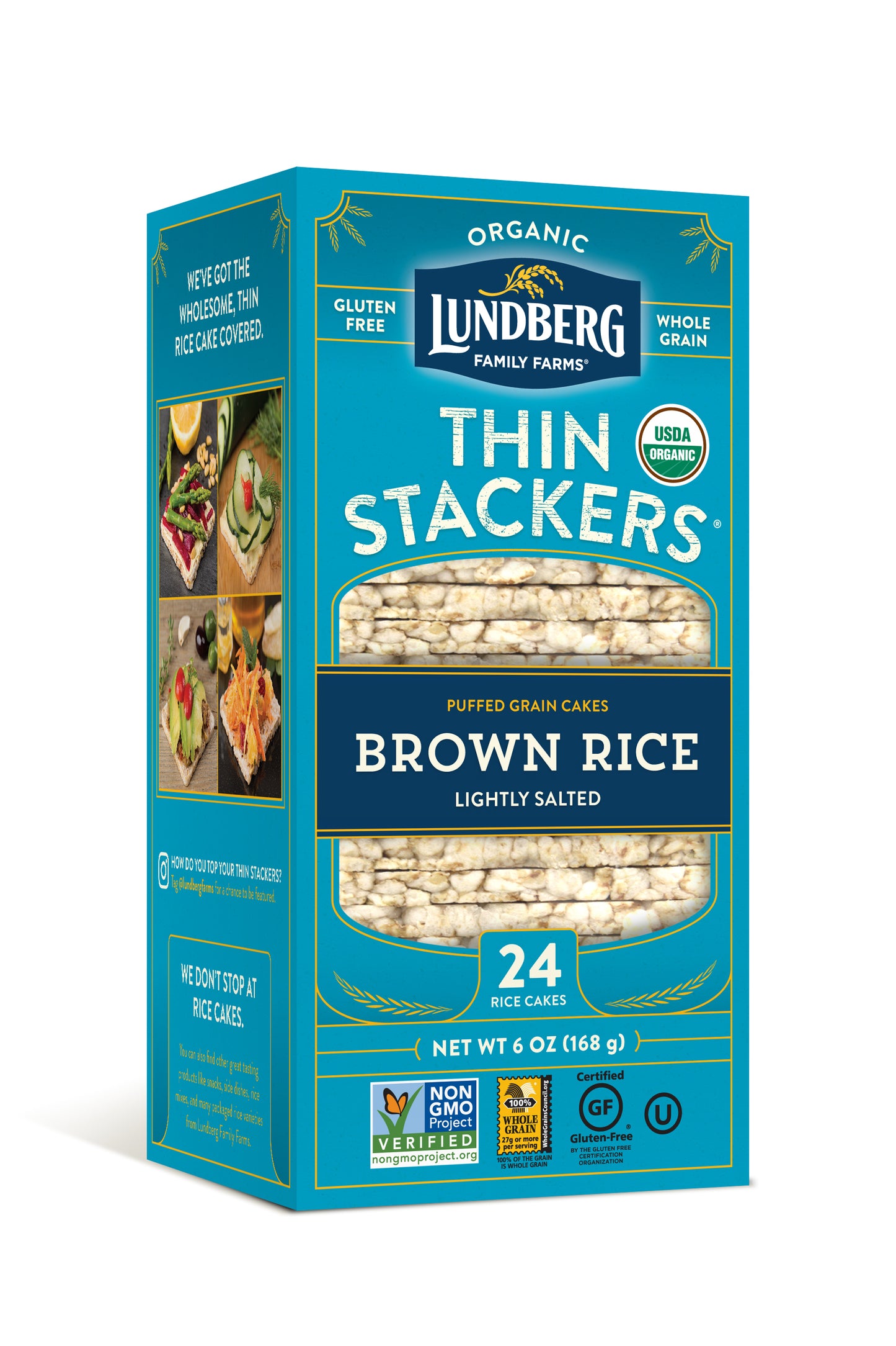 Thin Stackers, Brown Rice, Organic Lightly Salted