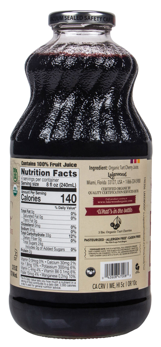 Tart Cherry Juice, Pure, Organic