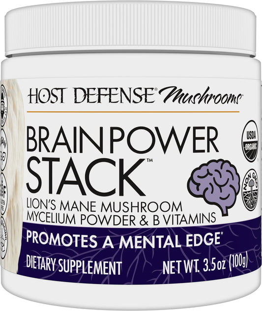 BrainPower Stack Mycelium Powder, Organic