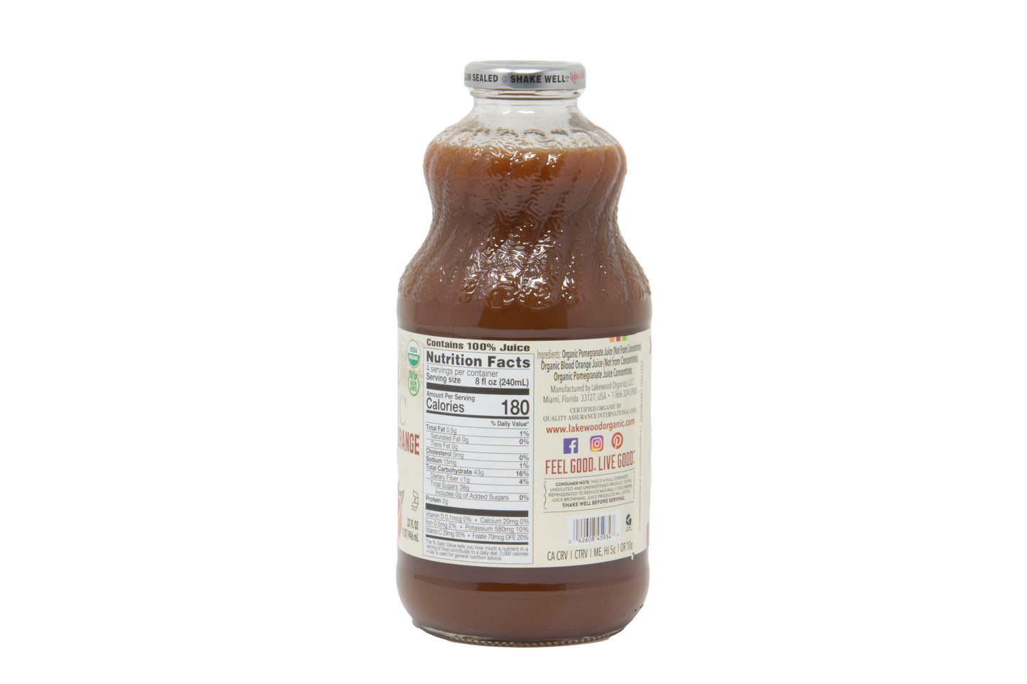 Pomegranate Blood Orange Juice, Organic