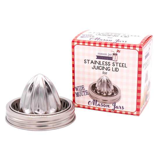 Stainless Steel Juicing Lid, Wide Mouth