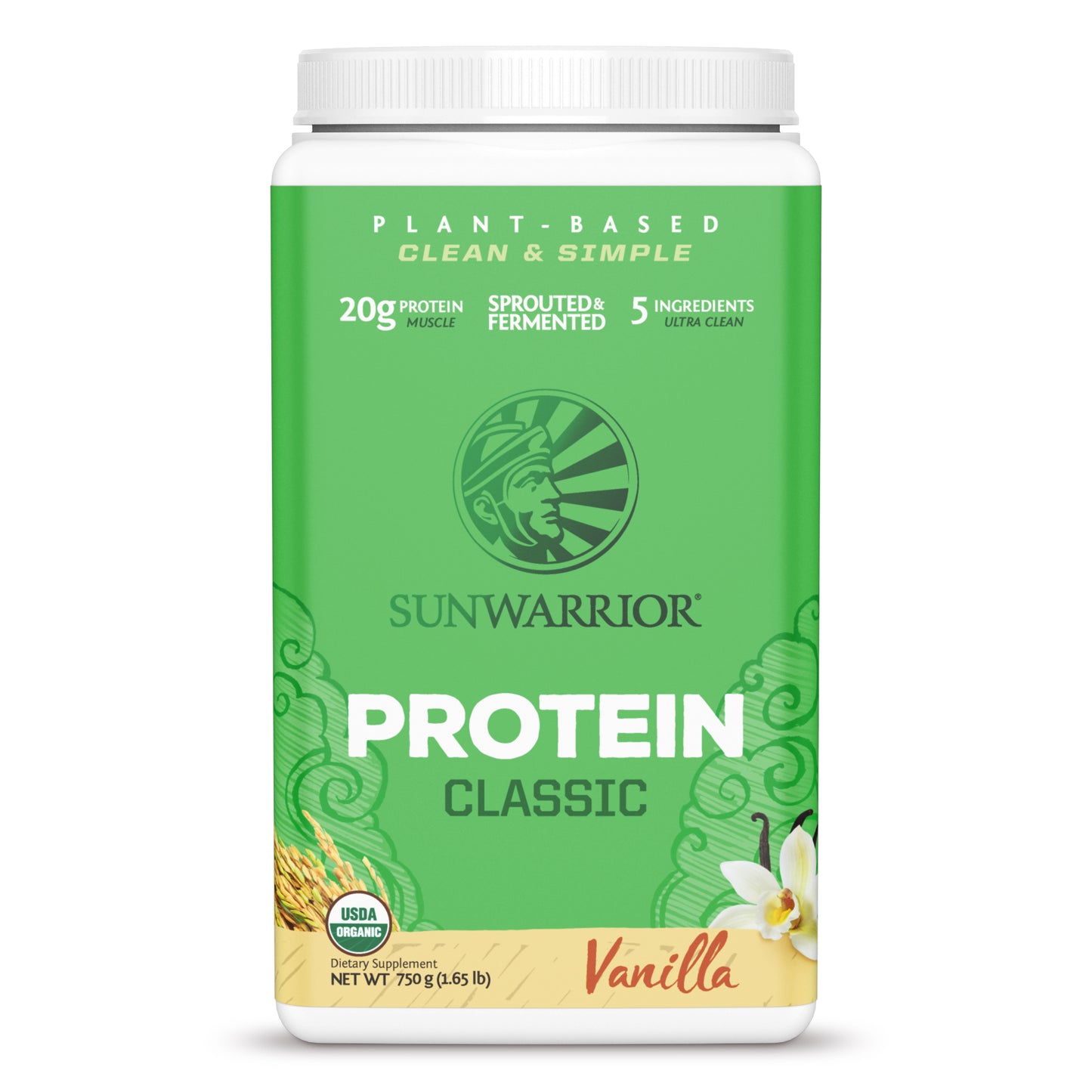 Protein Powder, Classic Vanilla, Raw, Vegan, Organic
