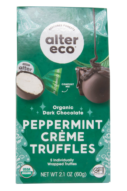 Chocolate Truffles, Peppermint Creme, Organic