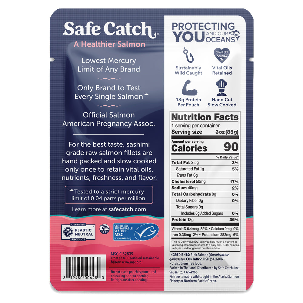 Wild Pink Salmon, No Salt Added, Pouch