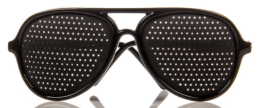 Pinhole Glasses, Adult, Black Frame