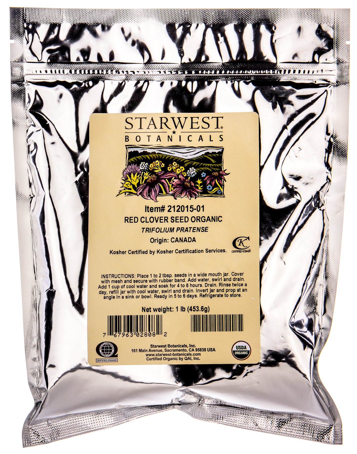 Red Clover Sprouting Seeds, Organic