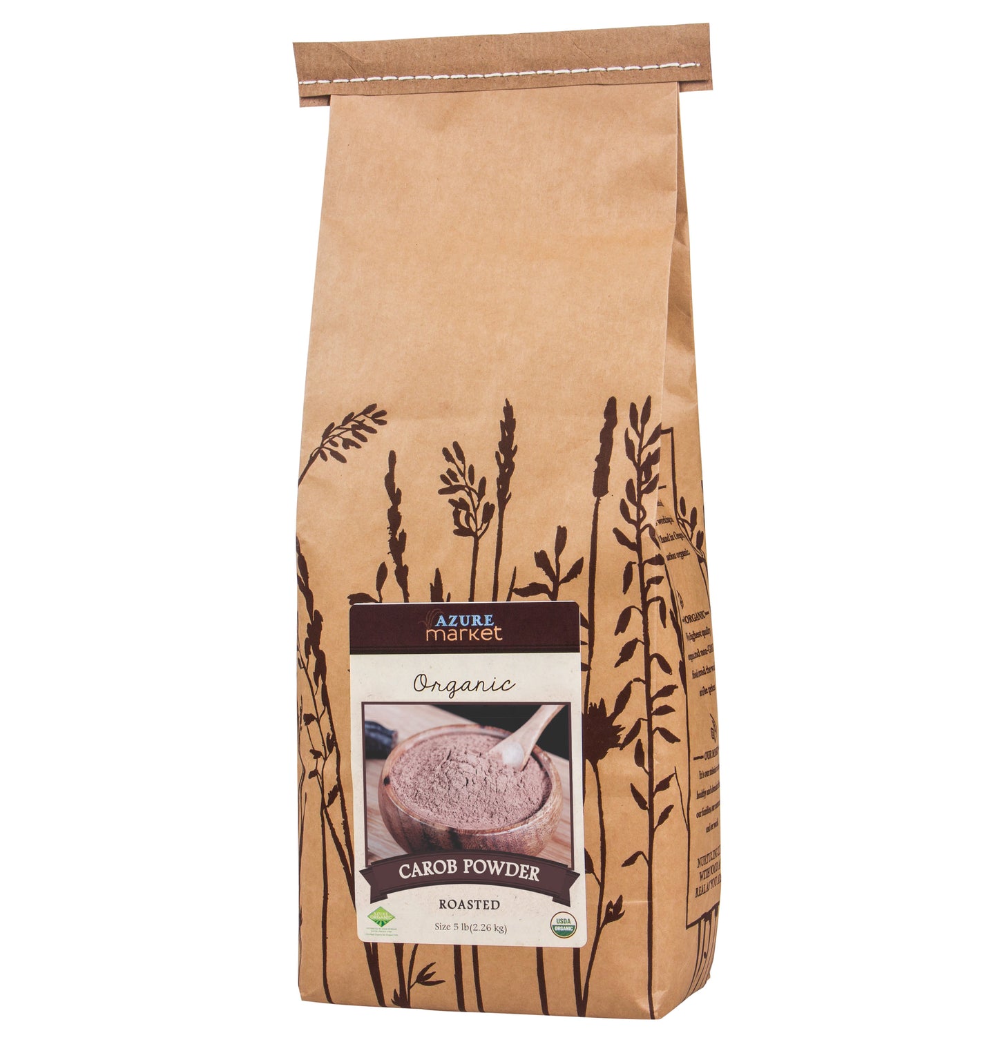Pure Carob Powder, Roasted, Organic