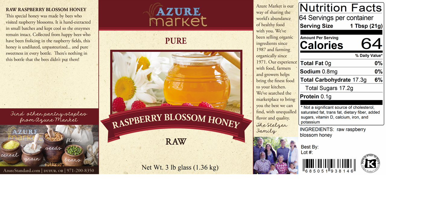 Raspberry Blossom Raw Honey