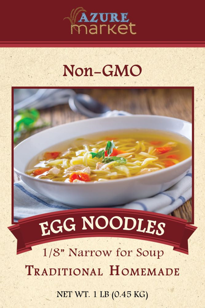 Traditional Homemade Egg Noodles, Narrow For Soup 1/8 inch