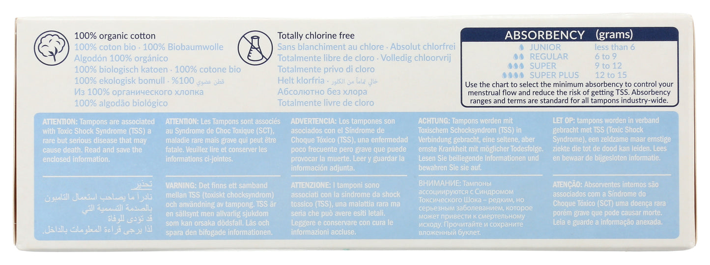 Super Plus Tampons, Organic
