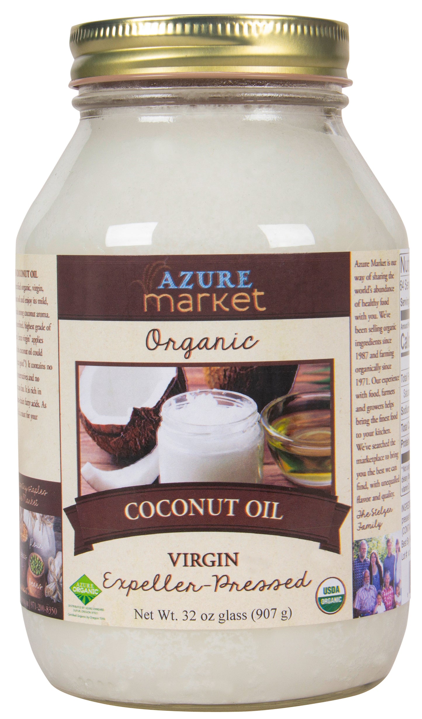 Coconut Oil, Expeller Pressed, Virgin, Organic