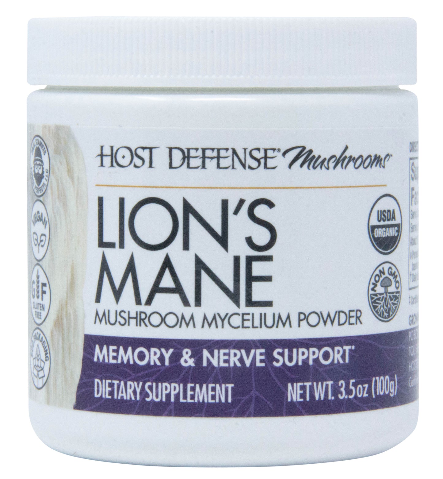 Lion's Mane Mushroom Mycelium Powder, Organic