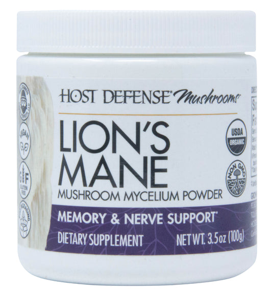 Lion's Mane Mushroom Mycelium Powder, Organic