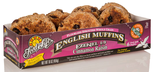 Cinnamon Raisin Sprouted English Muffins, Frozen