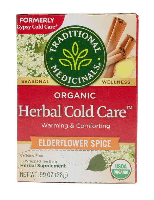 Herbal Cold Care Tea, Elderflower Spice, Organic