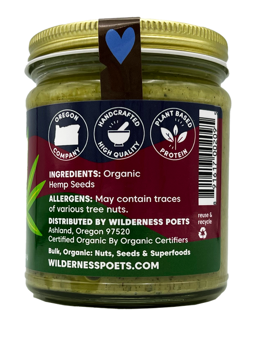 Hemp Seed Butter, Raw, Organic
