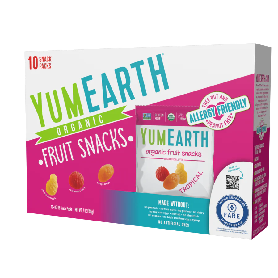 Fruit Snacks, Tropical, Snack Pack, Organic