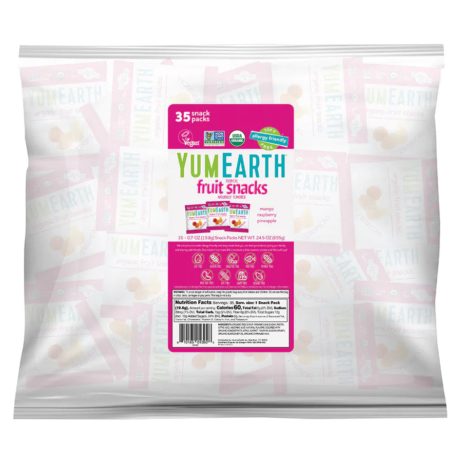 Fruit Snacks, Tropical, Snack Pack, Organic