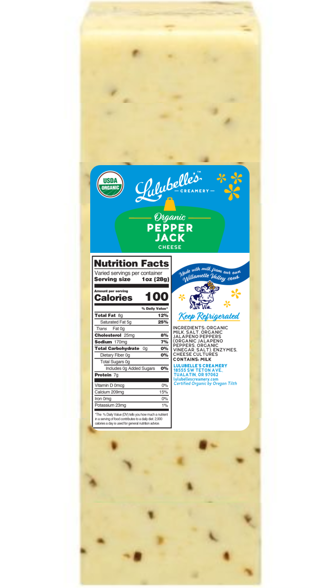 Pepper Jack Cheese, A2, Organic