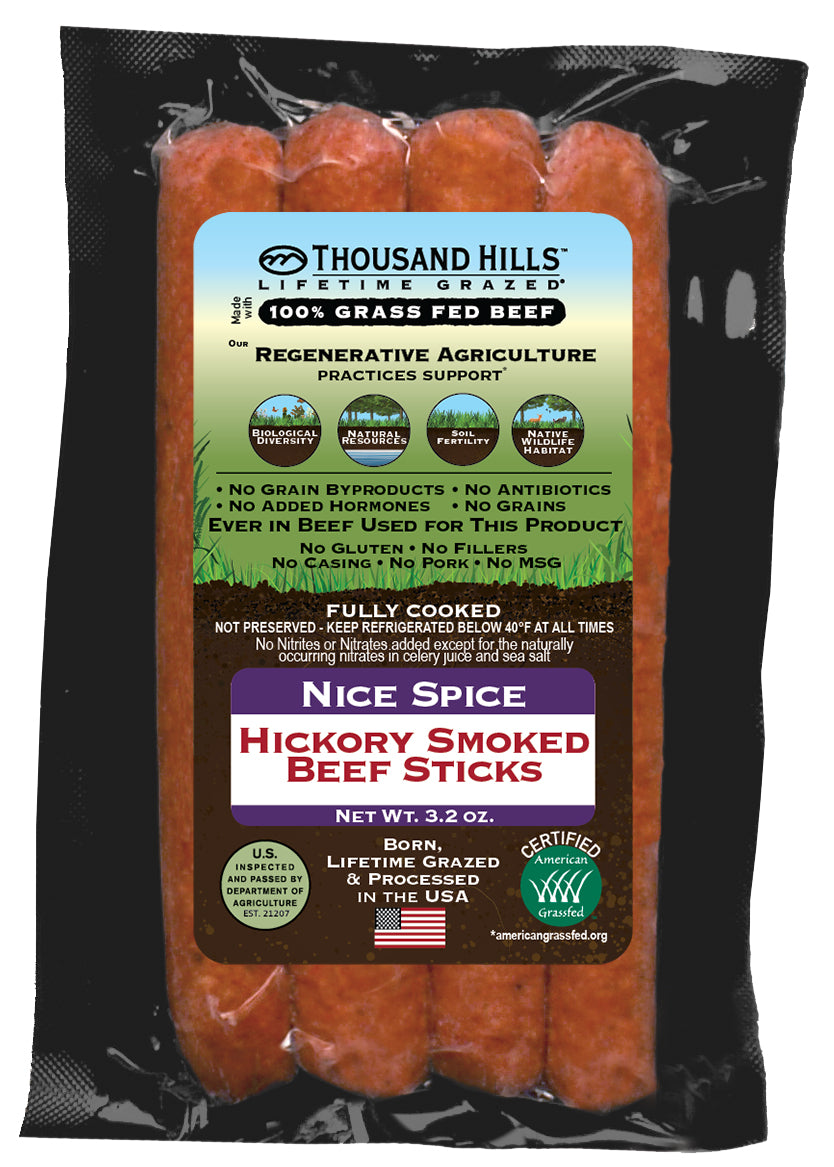 Beef Sticks, Uncured, Nice Spice
