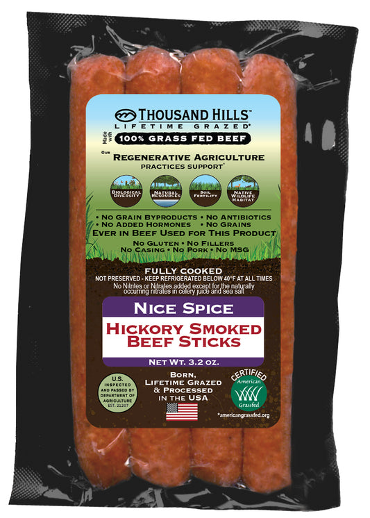 Beef Sticks, Uncured, Nice Spice