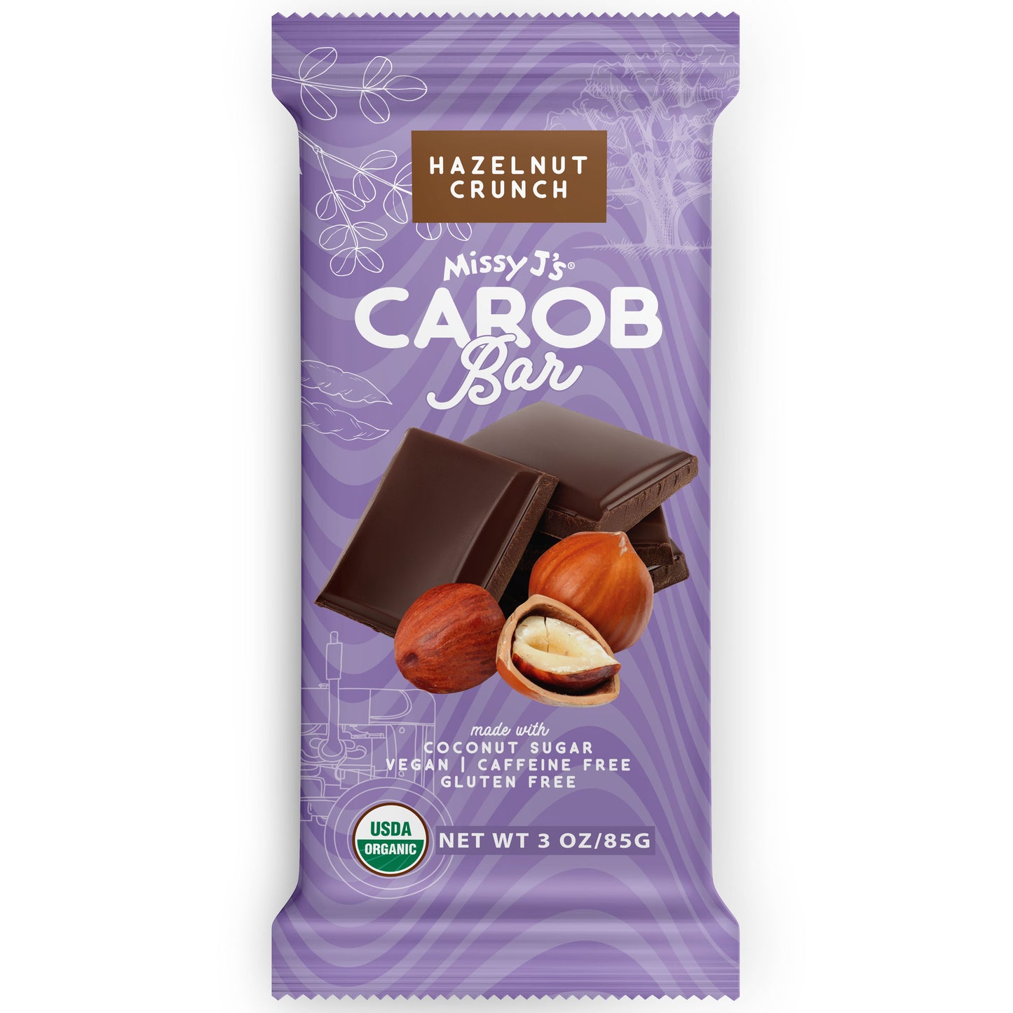 Carob Candy Bar, Hazelnut, Organic
