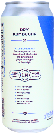 Kombucha, Wild Blueberry, Raw