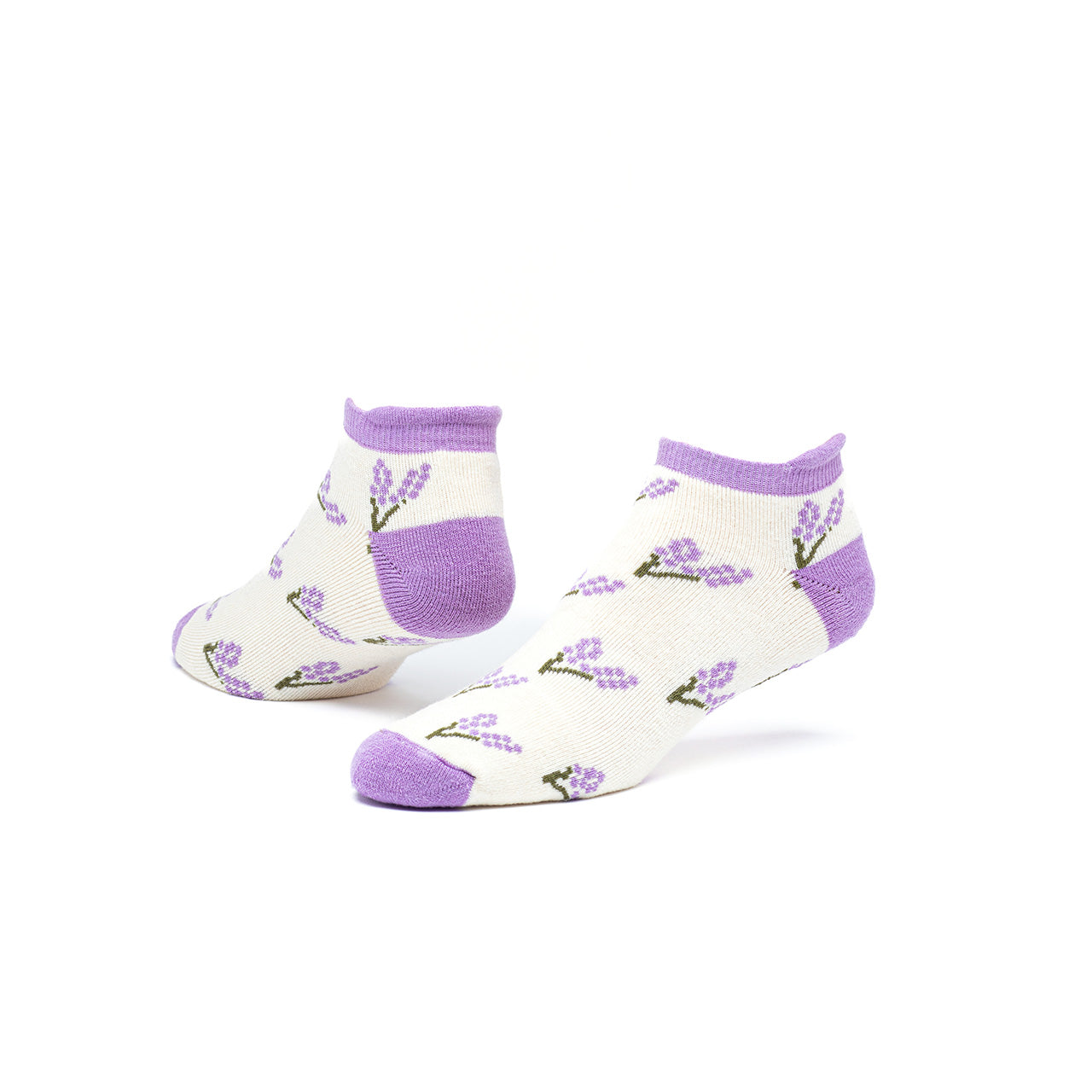 Cotton Footie Socks, Lavender, Medium, Organic