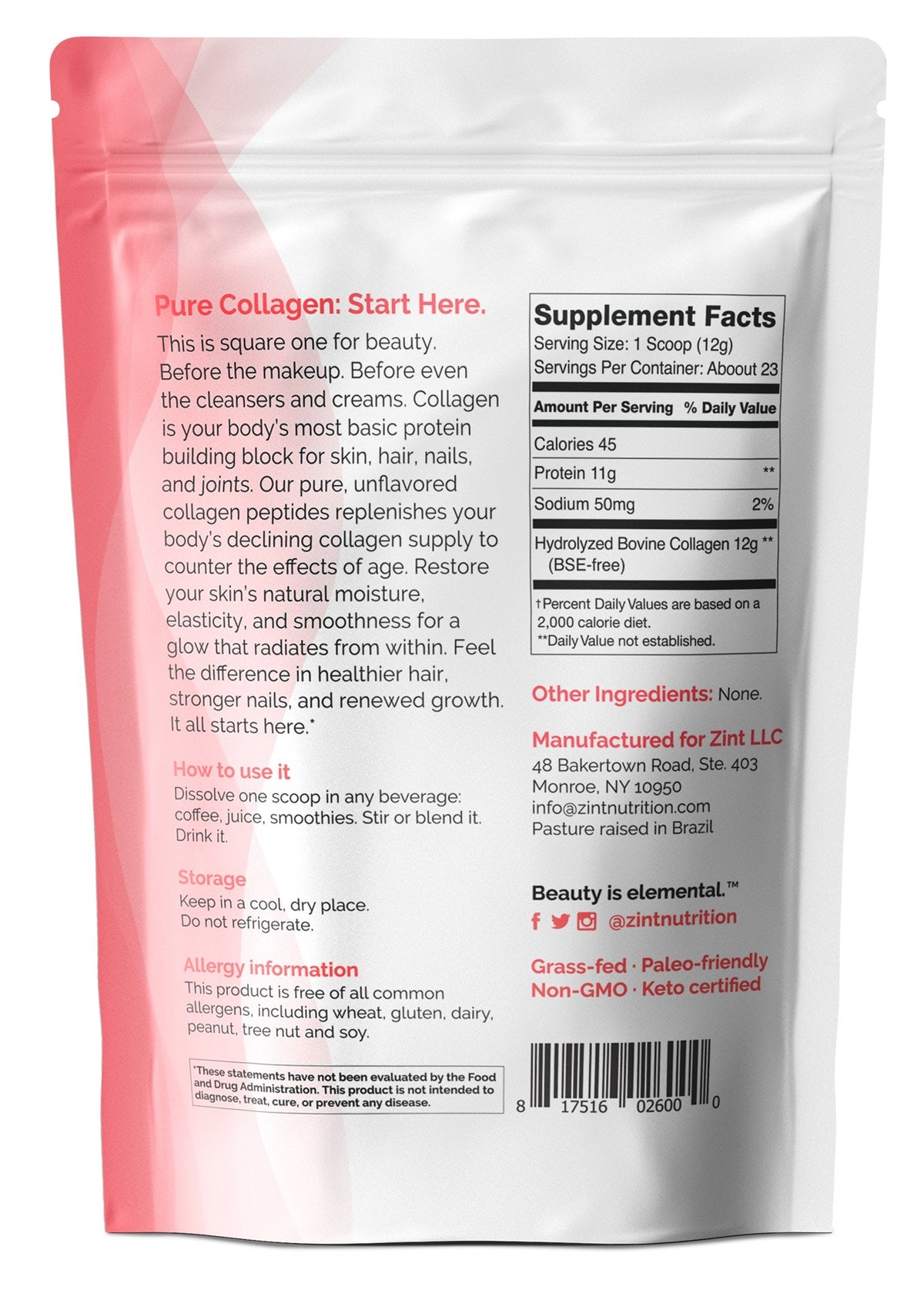 Collagen Peptides, Types 1 & 3