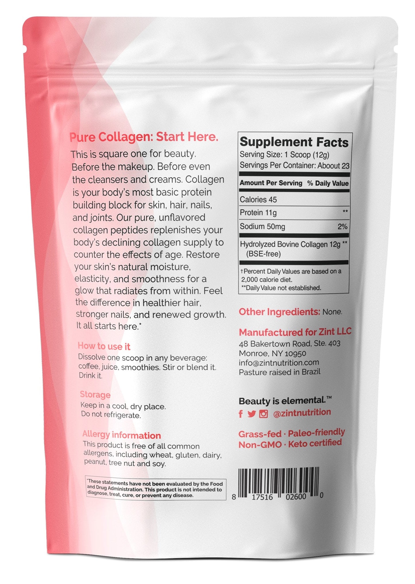 Collagen Peptides, Types 1 & 3