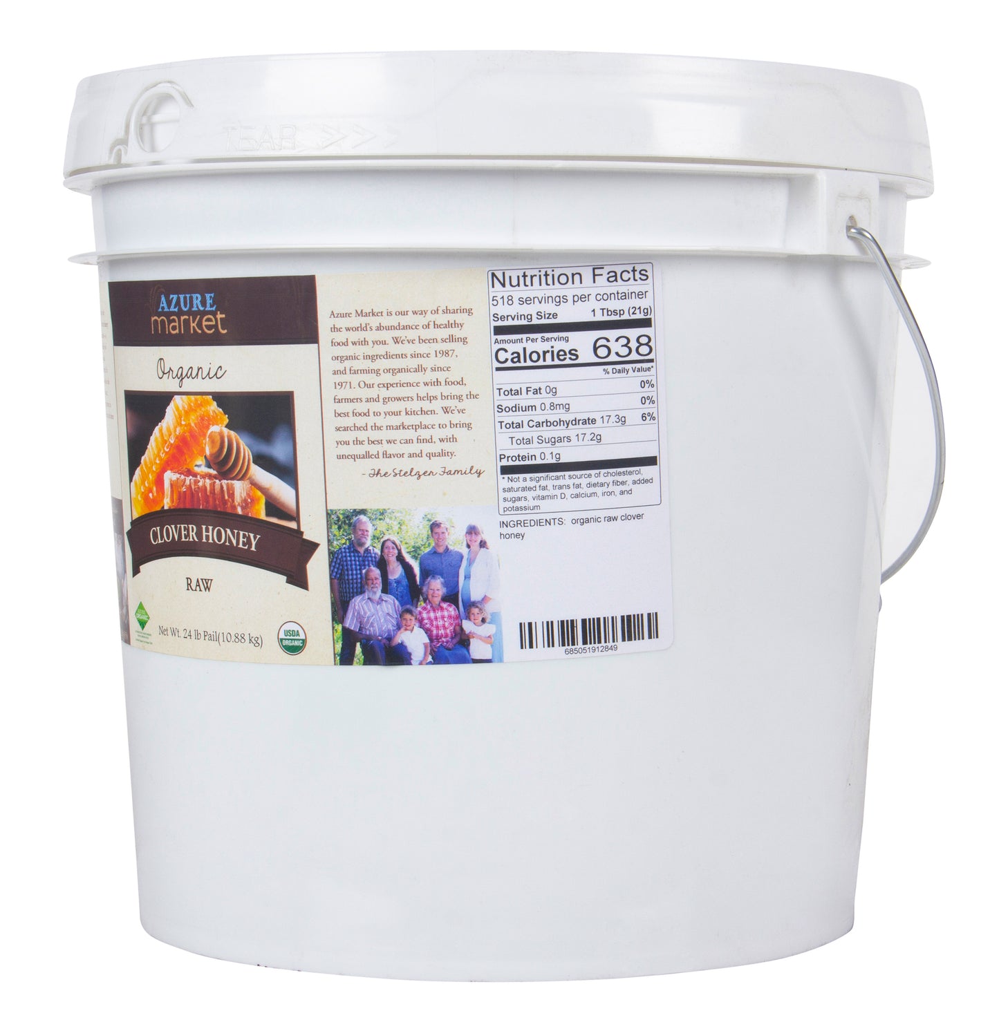 Clover Honey, Raw, Organic