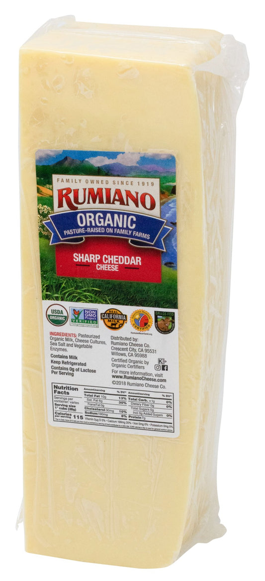 Sharp Cheddar Cheese, Random Weight, Organic