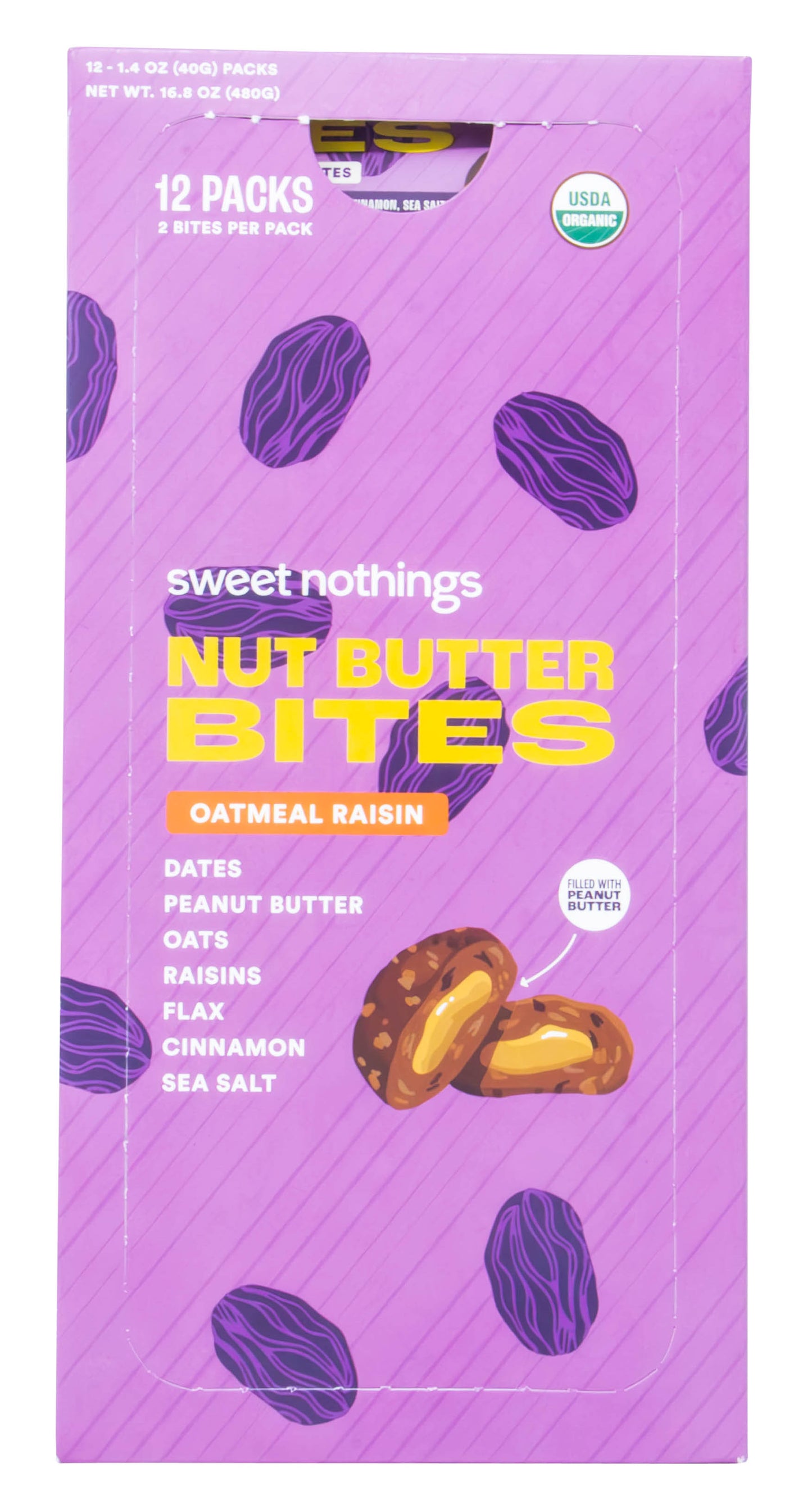 Nut Butter Bites, Oatmeal Raisin, Organic