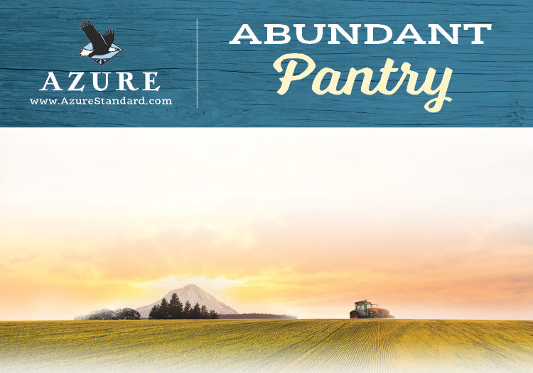 Azure Abundant Pantry Label, Large - Blue (3.5x5)
