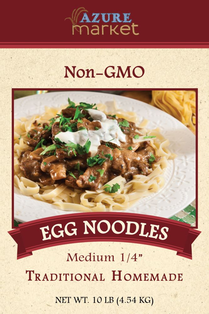 Traditional Homemade Egg Noodles, Medium 1/4 inch