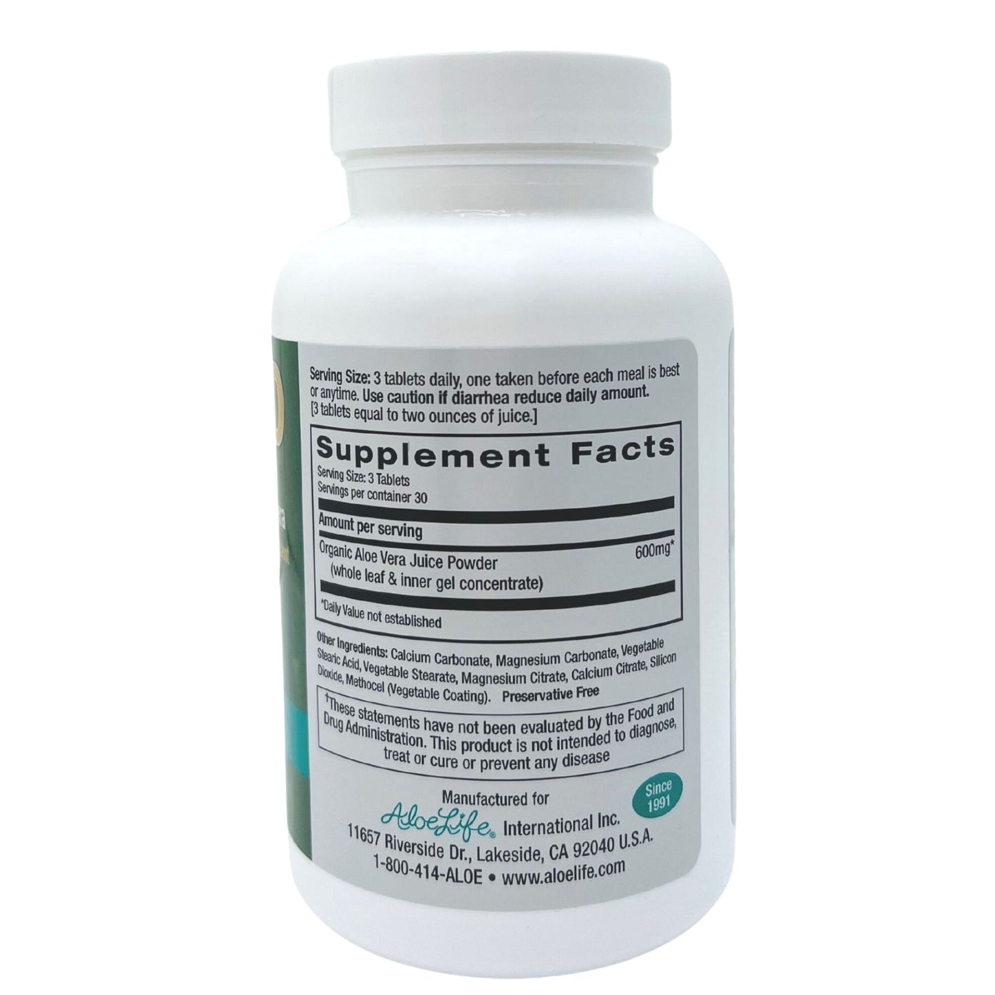 Aloe Gold Tablets, Whole Leaf Aloe Vera, High Potency