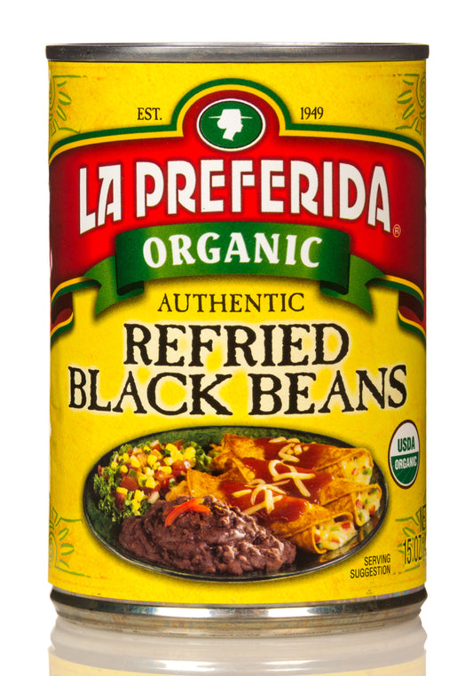 Authentic Refried Black Beans, Organic