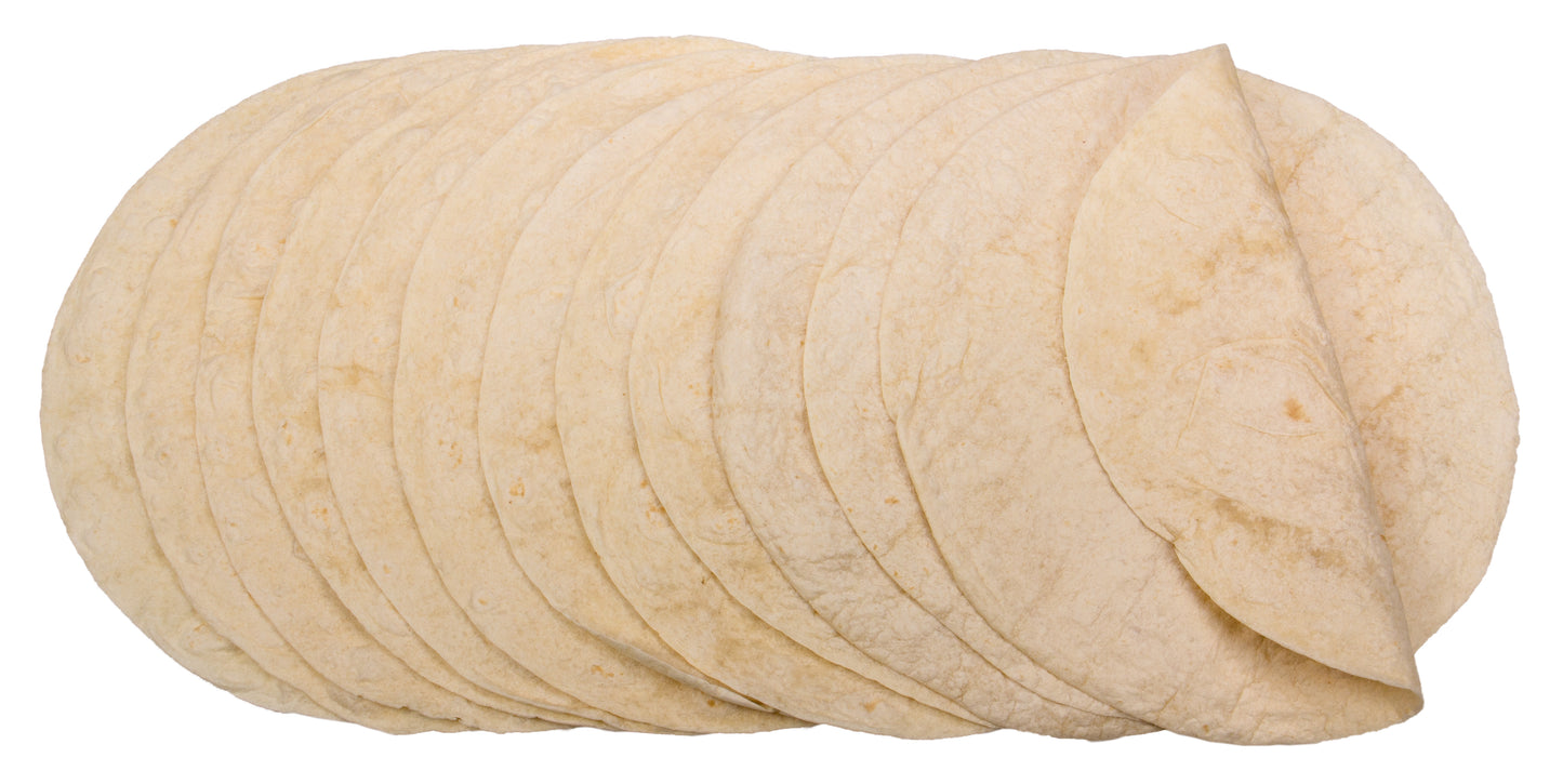Tortillas 12 inch Unbleached White Flour, Organic, Frozen