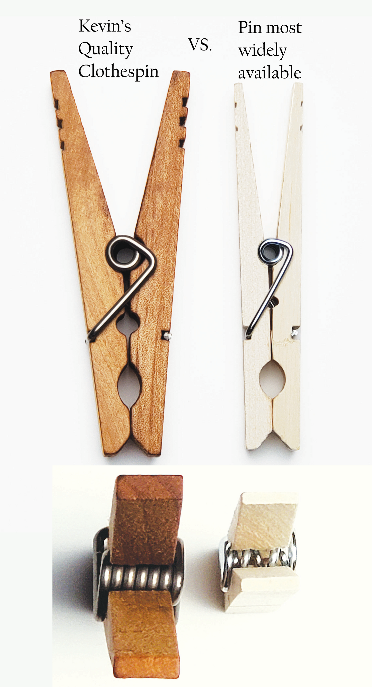 Clothespins, Lineseed Oil Finish