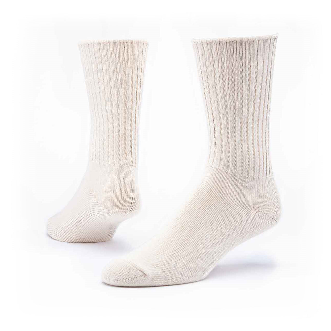 Crew Socks- Natural (Adult 14-16), Organic