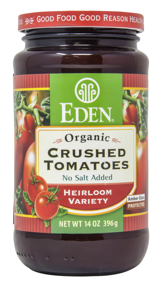 Crushed Tomatoes, Organic in Amber Glass