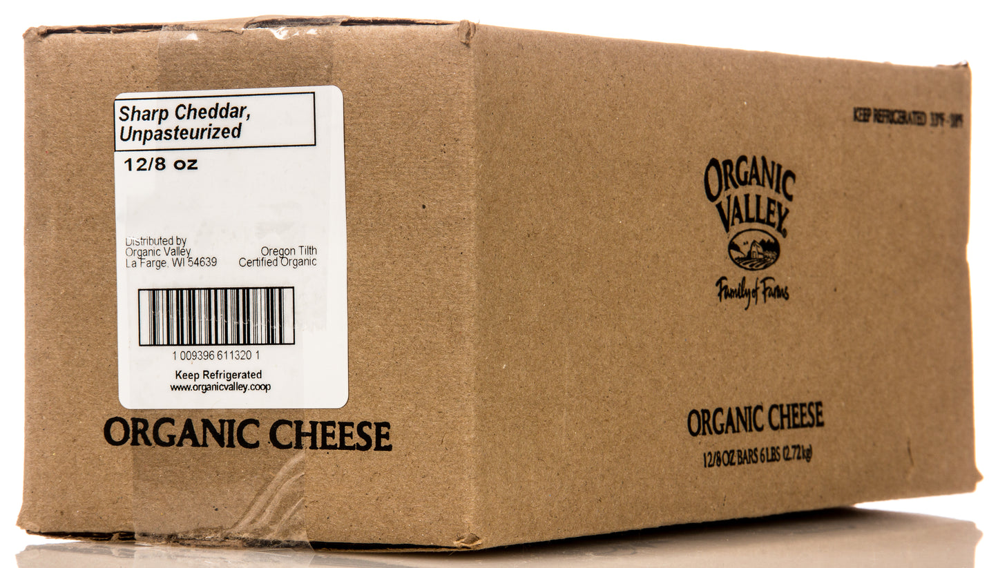 Cheddar Cheese, Raw, Sharp, Organic