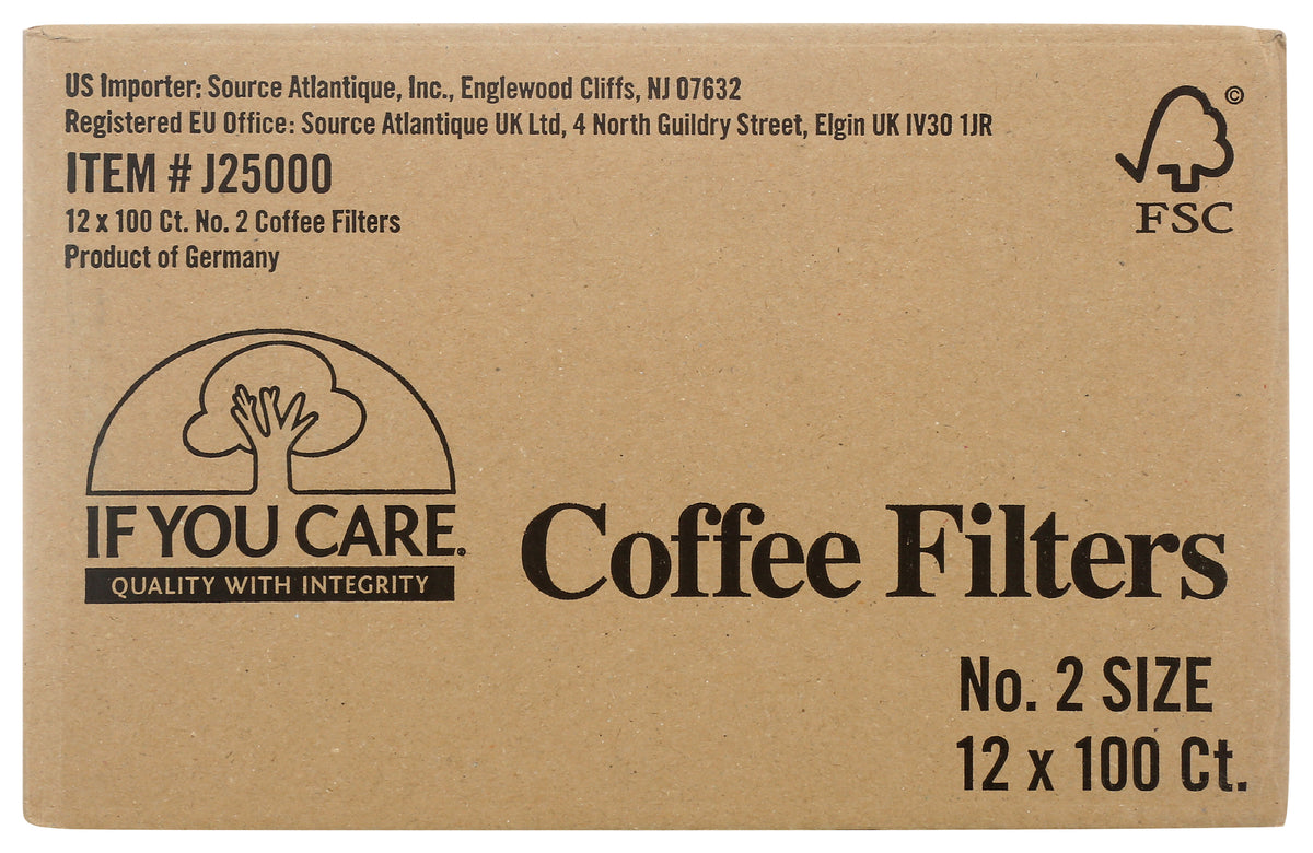 Coffee Filters, No. 2, 100% Unbleached