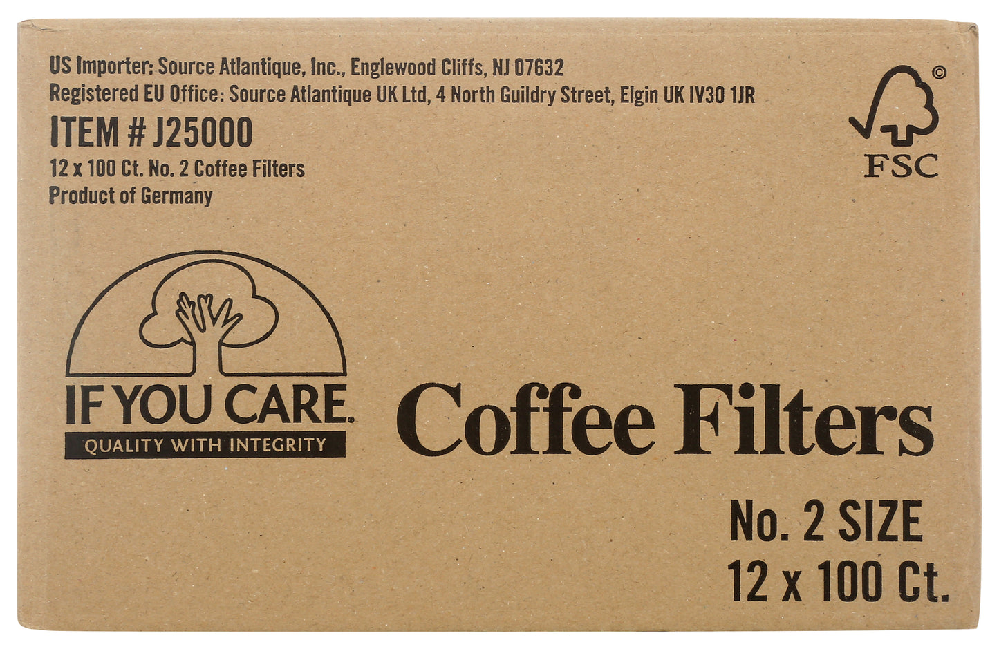 Coffee Filters, No. 2, 100% Unbleached