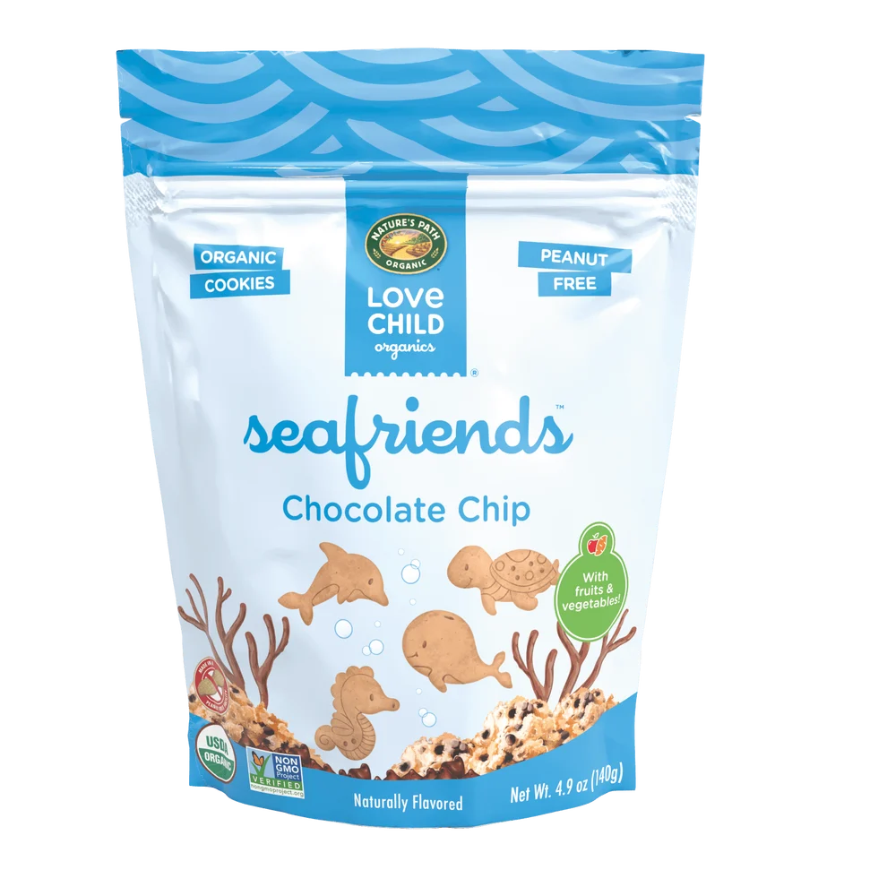 Sea Friends Cookies, Chocolate Chip, 24+ Months, Organic