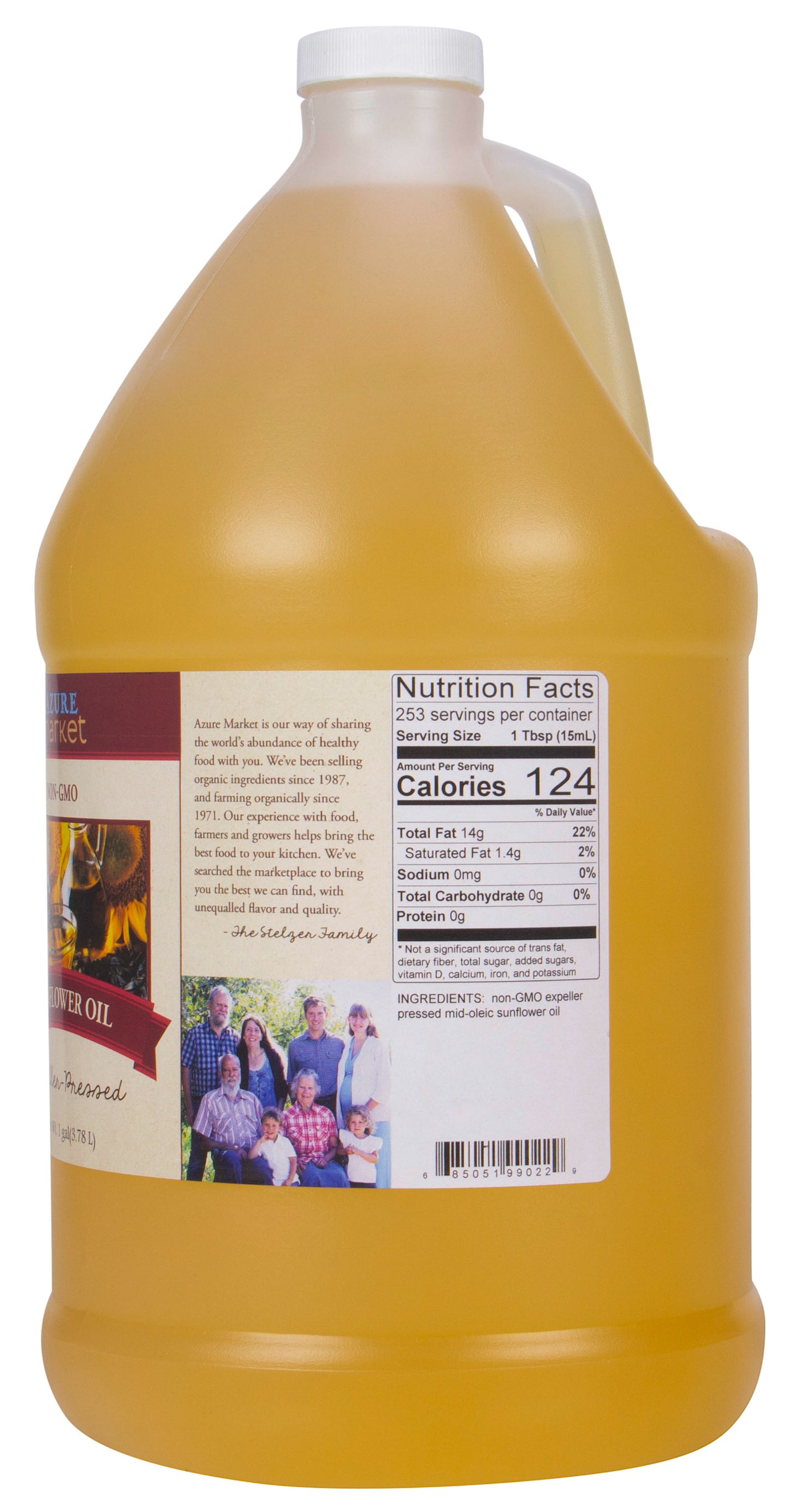Sunflower Oil, Expeller Pressed, Non GMO