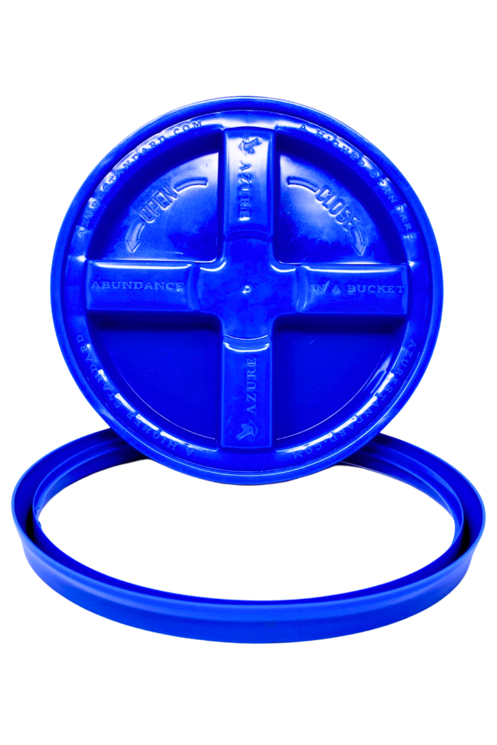 Plastic Bucket Lid, Twist Seal with Gasket, Blue
